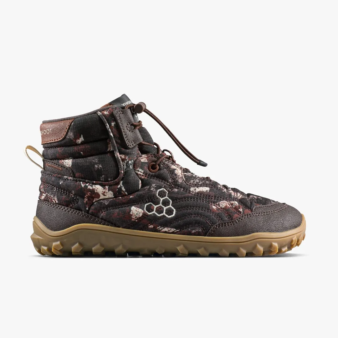 Ботинки Vivobarefoot Tracker Tova Mid — женская модель, серо-коричневый с узором — фото 1 из 7